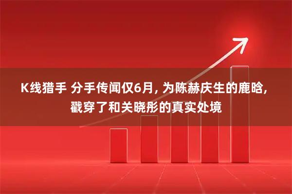 K线猎手 分手传闻仅6月, 为陈赫庆生的鹿晗, 戳穿了和关晓彤的真实处境
