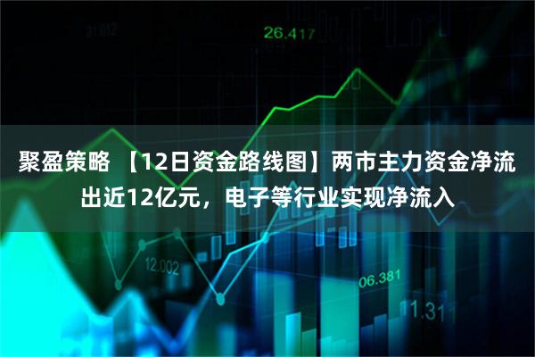 聚盈策略 【12日资金路线图】两市主力资金净流出近12亿元，电子等行业实现净流入
