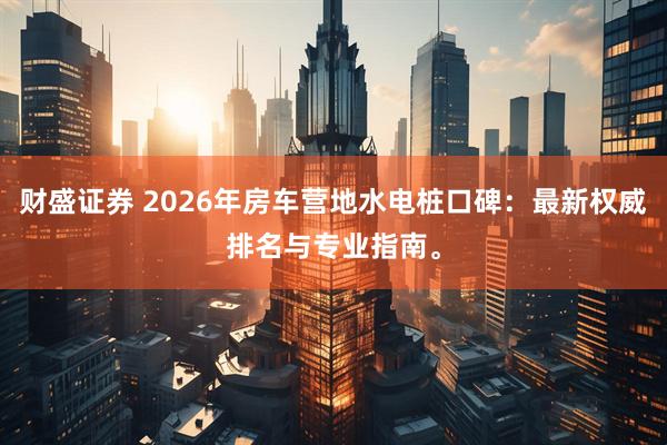 财盛证券 2026年房车营地水电桩口碑：最新权威排名与专业指南。